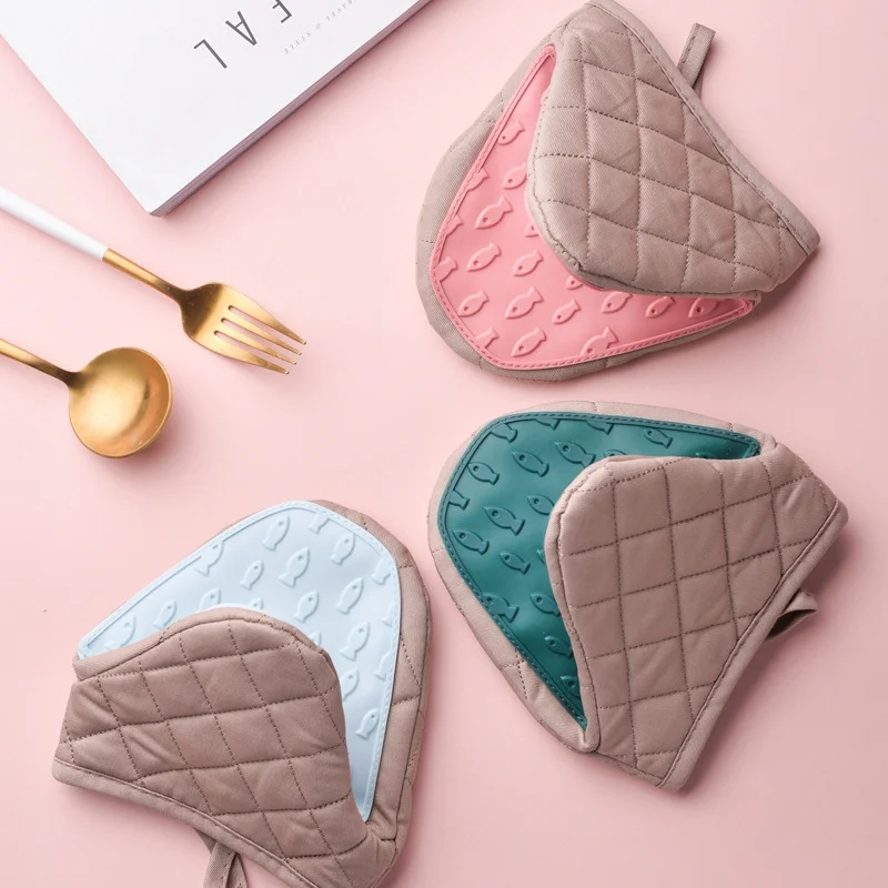 Oven Mitt Silicone - Gants de cuisine Anti-brûlure en Silicone,