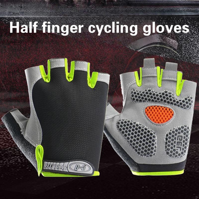Cycling Glove Padded - Gants de cyclisme unisexes à demi-doigts,